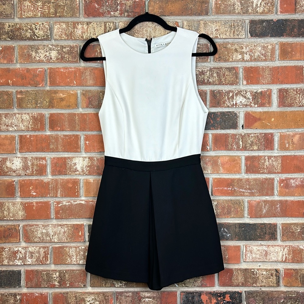 Alice + Olivia Black and White Jumpsuit